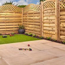 Load image into gallery viewer, Brett Paving Concrete 'Chaucer' Buff textured paving slabs