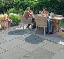 Load image into gallery viewer, Bradstone Silver Grey Indian Sandstone Paving Slabs – Riven – 22mm