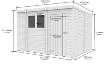 Load image into gallery viewer, Pent Shed 10ft x 8ft