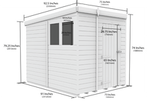 Load image into gallery viewer, Pent Shed 8ft x 6ft