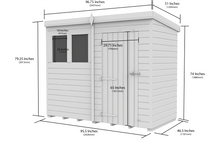 Load image into gallery viewer, Pent Shed 4ft x 8ft