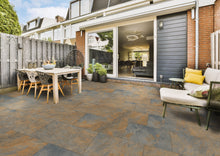 Load image into gallery viewer, Bradstone Rock Porcelain Paving Slabs In Rustic Gold
