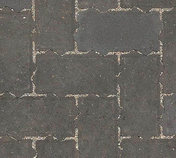 Brett Omega Flow Permeable Driveway Block Paving, 200 x 100 - Charcoal