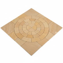Load image into gallery viewer, Edit Natural Sandstone Circle in Garda Buff - 2.4m 2 Ring Circle inc Squaring off kit
