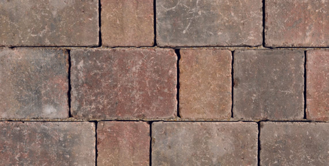 Bradstone Woburn Rumbled Infilta Permeable Block Paving in Autumn