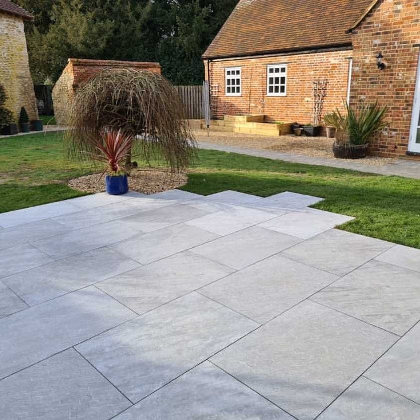 Kandla Grey Outdoor Porcelain Tile Pavers Packs