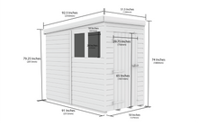 Load image into gallery viewer, Pent Shed 8ft x 4ft
