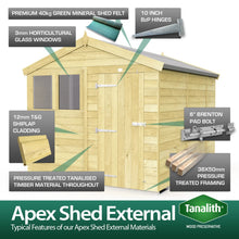 Load image into gallery viewer, Apex Shed 4ft x 8ft
